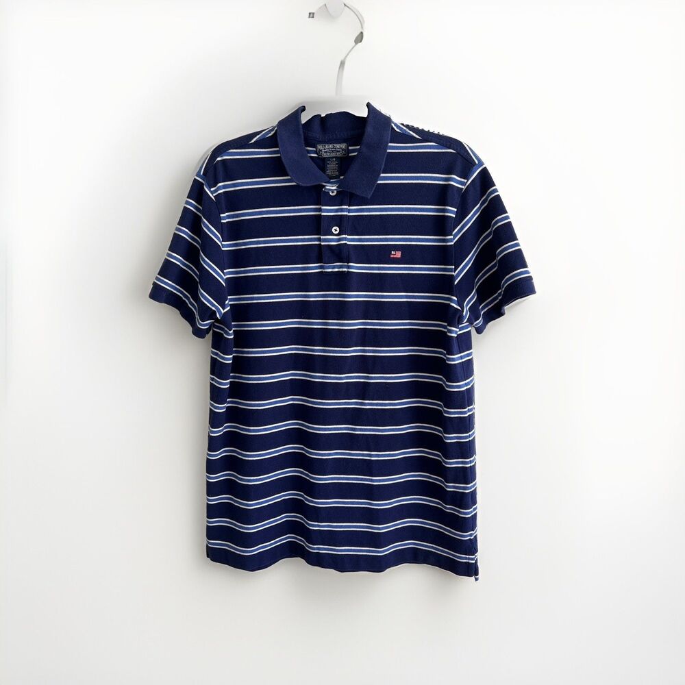 Vintage Polo jeans co Ralph Lauren Short Sleeve Men's Shirt large preppy flag